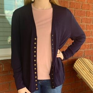 Blue Cardigan with Buttons